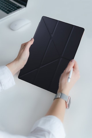 Galaxy Tab S9 Ultra 14.6 İnç Uyumlu Fuchsia Kalemlikli Mars Tablet Kılıfı Kapaklı Kılıf