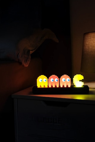 Neon Led Dekoratif Aydınlatma Gri Pac Man Tasarımı, Şık Ve Modern Atmosfer Yaratır Çok Renkli
