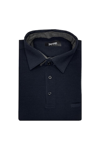 Regular Fit Erkek Gömlek Yaka Selanik Kazak-7131 Lacivert