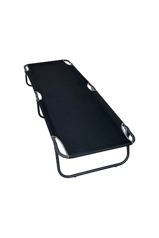 Şezlong Kamp Plaj Yatağı Kamp Yatağı 2 Katlı Siyah 1315