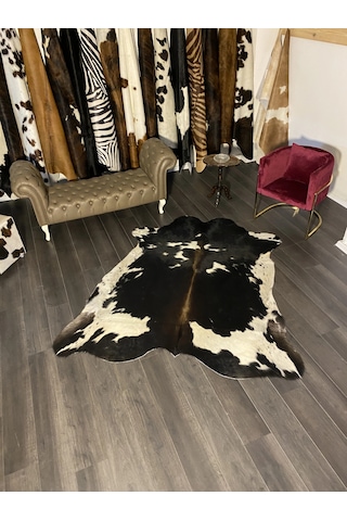 Hakiki Deri Dana Postu - Siyah Beyaz - 185 X 210 - 2250701000050
