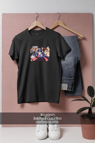 Bahriyeli Collection Oversize Fullmetal Alchemist Homunculus Tasarımlı Unisex T-shirt Siyah