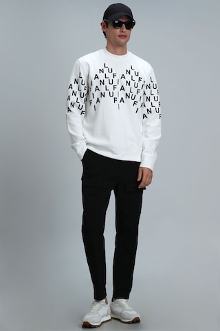 Lufian 112030108100510 Rose Erkek Sweatshirt - Kırık Beyaz