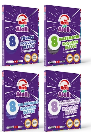 Tammat Yayınları Lgs 8. Sınıf Hızlı Ve Akıllı Tam Set Konuşan Defter 6 Kitap