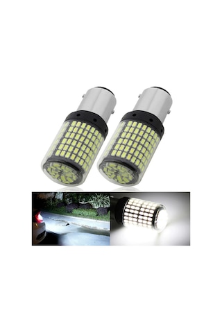 93 Tek Duy Led P21W Ba15S 144 Ledli Beyaz 2 Adet
