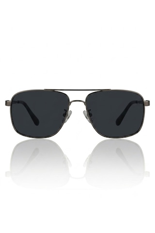 Di Caprio Dc3053gun Gun Metal Modern Square Polarize Camlı Erkek Güneş Gözlüğü Metalik - Siyah