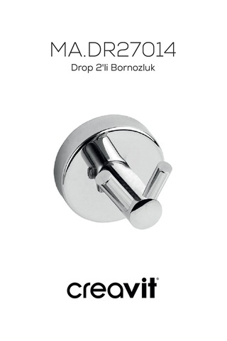 Creavit DR27014 Drop 2'li Bornozluk Krom
