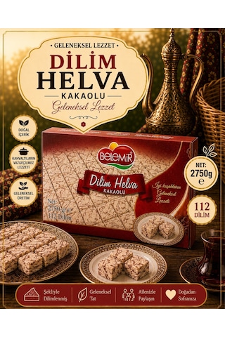 Sabıroğlu Kakaolu Dilim Helva Kutu 2750 G Sabıroğlu Kakaolu Dilim Helva Kutu 2750 G