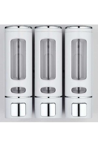 Ulzyvf 3 Başlı 400ml Duş Jeli Dispanseri - Dayanıklı Pratik Banyo Aksesuarı Beyaz Beyaz