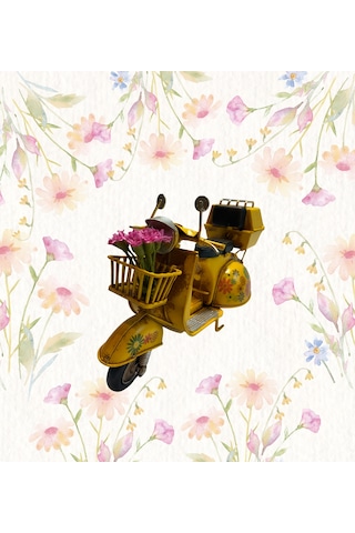 Klc Çiçekli Model Scooter Sarı