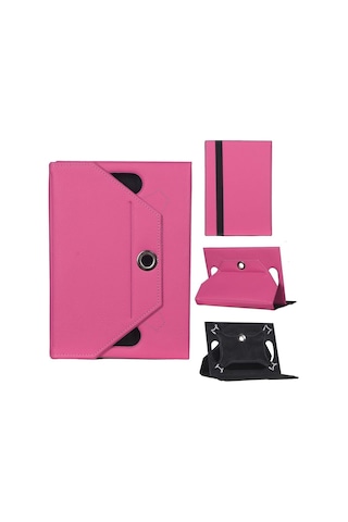 Alcatel A3 Universal Standlı Tablet Kılıfı Pembe Pembe