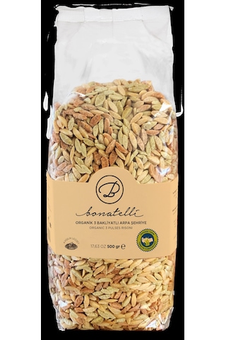 Bonatelli Organik 3 Bakliyatlı Arpa Şehriye  500 G