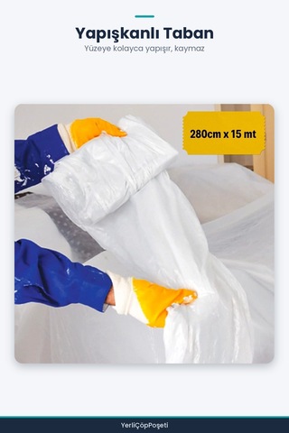 Boya Badana Eşya Koruma Hışır Örtüsü 280cm X 15 Mt Yapışkanlı Hışır