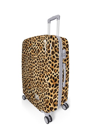 Coral High Kahverengi Leopar Desenli Pc Büyük Boy Valiz 70cm 16843 Kahverengi