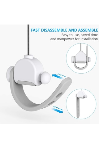 Kıwı Design Vr Kablo Yönetimi, 3 Paket Vr Makara Sistemi - Beyaz