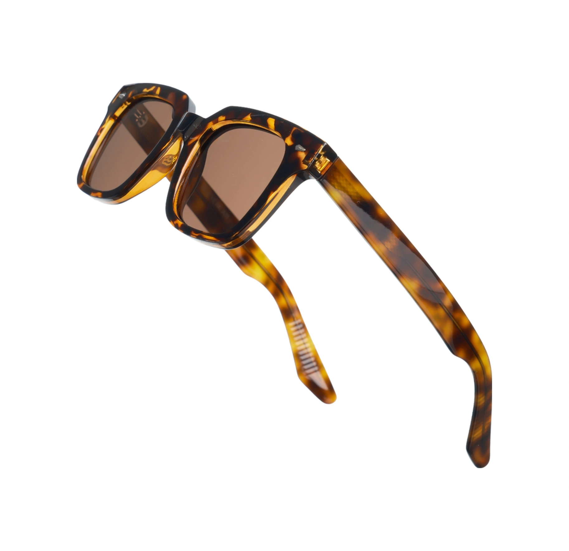 Royal Eyewear Re31105 Leopar Polarıze Güneş Gözlüğü Siyah - Mavi