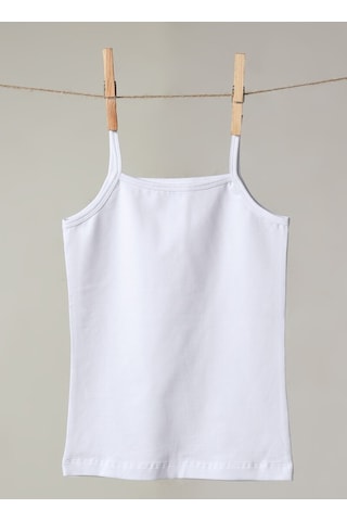 Kız Çocuk Organik Atlet 1196 - Beyaz