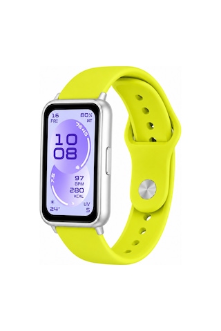 Huawei Band 11 / 11 Pro Uyumlu Yumuşak Soft Yüksek Kalite Spor Kordon Sarı