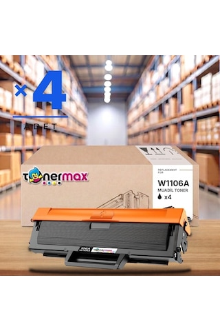 Hp Laser Mfp 135w Uyumlu Toner Çipli W1106a 4'lü 1.000 Sayfa