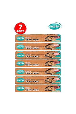 Smarter Naturel Ağartılmamış 7 Paket Yağlı Pişirme Kağıdı 10 Lu X 7 Kahverengi