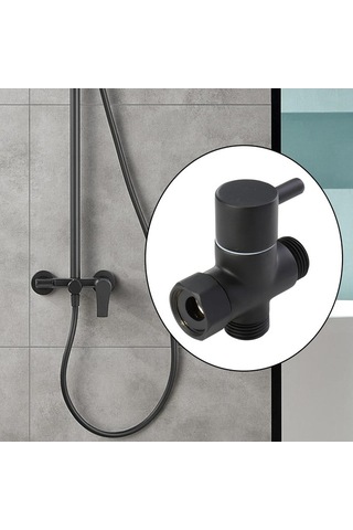 Trendooze Parlatma Yedek T Adaptör Yönlendirme Vanası Konnektörü Siyah Siyah