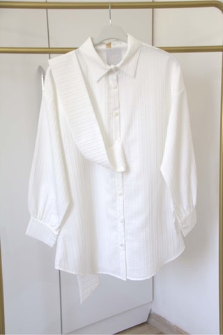 Bağlamalı Gömlek Beyaz