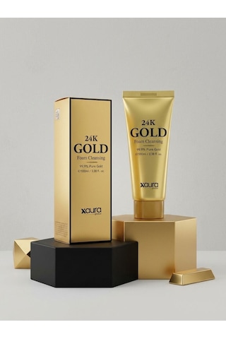 Xaura Global 24k Gold Foam Cleansing 100 Ml Gold Edition %99.9 Saf Altın İçerikli Canlandırıcı V
