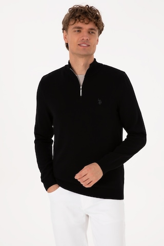 U.s. Polo Assn. Erkek Triko Kazak - Siyah 50313695-VR046