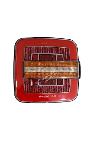 12v Stop Lambası Kare Neon-ledli Kayar Sinyalli 4 Fonksiyonlu Kablolu 120 120 Mm