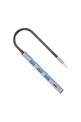 Ally Ads-309c 4in1 Type-c To Usb + Type-c Hub Adaptör Çevirici Dönüştürücü Çoğaltıcı- 5775 Füme