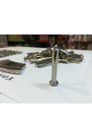 3 CM Dosya Klasör Menü Kartela Vidası Nikel Inox Renk 100 Adet