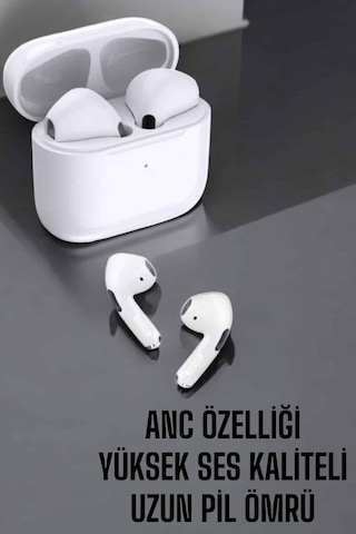 Beyaz - 971 - Yeni Nesil Pro Bluetooth Kulaklık Yüksek Ses Kaliteli - Kmrsfres - Anc Özelliği