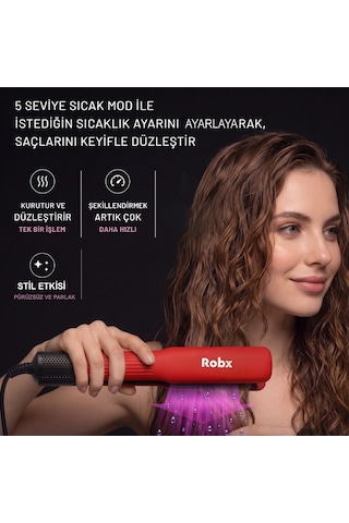 Robx Airflow Islak Ve Kuru Hava Üflemeli Saç Düzleştirici