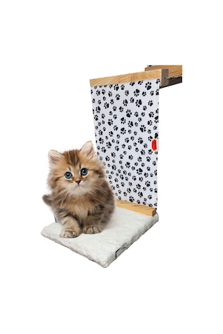 Peluş Basamaklı Kumaş Kedi Köprüsü Raf Duvar Kedi Yolu Parkur 135