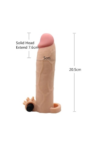 Truva Shop Titreşimli Penis Kılıfı Realistik Kılıf