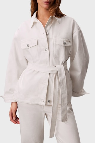 Calvin Klein Bayan Kot Ceket Lv047f759g Asn Beyaz Beyaz