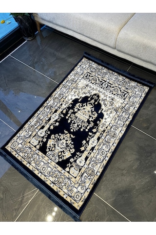 Seccade Dokuma Halı Seccade Püsküllü 80x125 Lacivert
