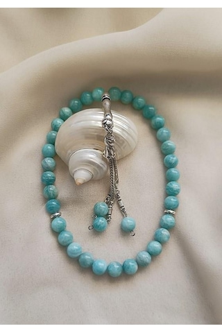Tesbih 33 Lü 08 Mm Doğal Taş Amazonit Aaa Kalite Tesbih