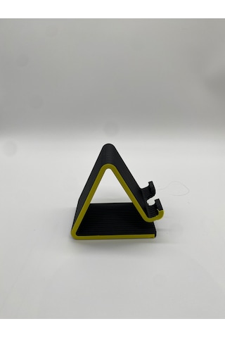 Üçgen Formlu Telefon Standı, 3d Baskı, Siyah