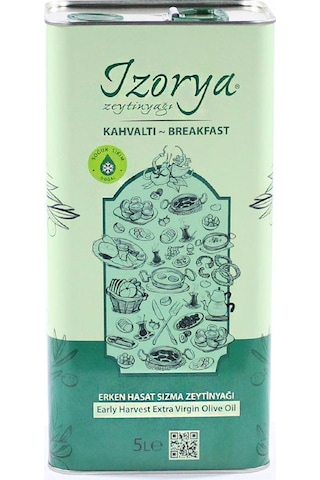 İzorya Kahvaltı Soğuk Sıkım Erken Hasat Mut Zeytinyağı 5 L