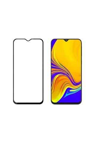 Samsung Galaxy Uyumlu A07 Cam Ekran Koruyucu, Siyah Çerçeve, 9h Sertlik, Kolay Montaj, Darbe Dayanıklı