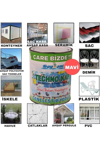 Techno Kap 1 Kg Ahşap Osb Sunta Metal Profil Polyester Plastik Pv