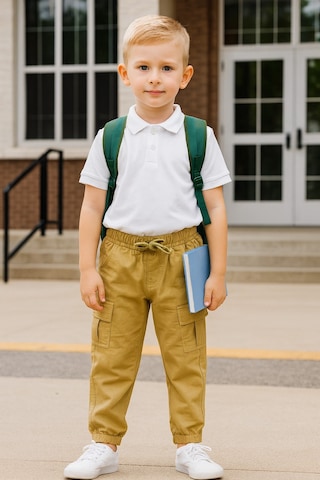 Kargo Cep Çocuk Eşofman Alt Bej