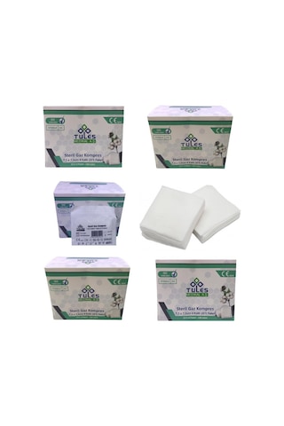 Tules 7.5 x 7.5 CM Steril Gaz Kompres Spanç 500 Adet 25'li