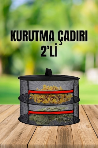 Tineke 2 Katlı Fermuarlı Meyve Sebze Kurutma Filesi Katlanabilir Doğal Kurutma Sepeti Kırmızı Kırmızı