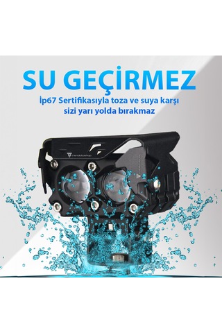 Binocus Çift Renkli Universal Off Road Sis Farı Mini Spot Lens Le