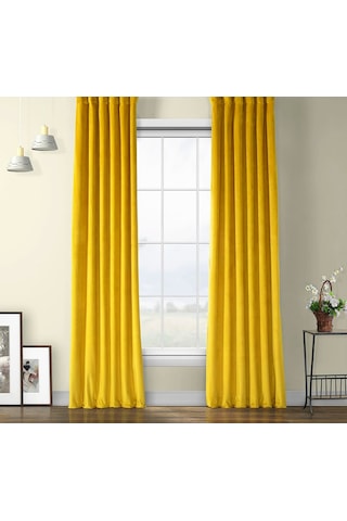 Evdepo Home Deniz Soft Pileli Fon Perde Sarı
