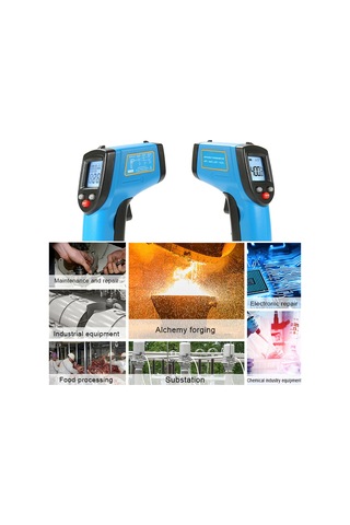 Suofeng Endüstriyel Entegre Termometre -50 C/+400 C, Lcd Ekranlı, Aaa Pil Dahil, Geniş Kullanim Alanlı Entegre Sıcaklık Ölçer