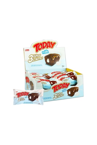 Today 3 Bites Sütlü Kek 40 Gr. 24 Adet (1 Kutu)