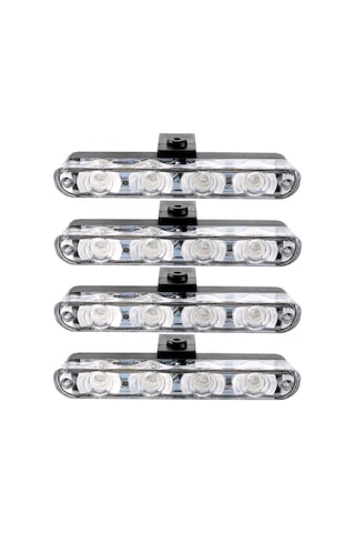 Araç İçi Çakar Led Seti Kumandalı 4 Parça 12v Turuncu İkaz Lambası
